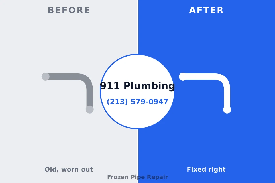Before and after: plumbing repair Island Lake, IL